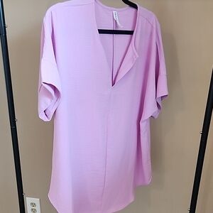 Zenana | Pinky Purple Flowy V-Neck Women's Top